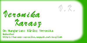 veronika karasz business card